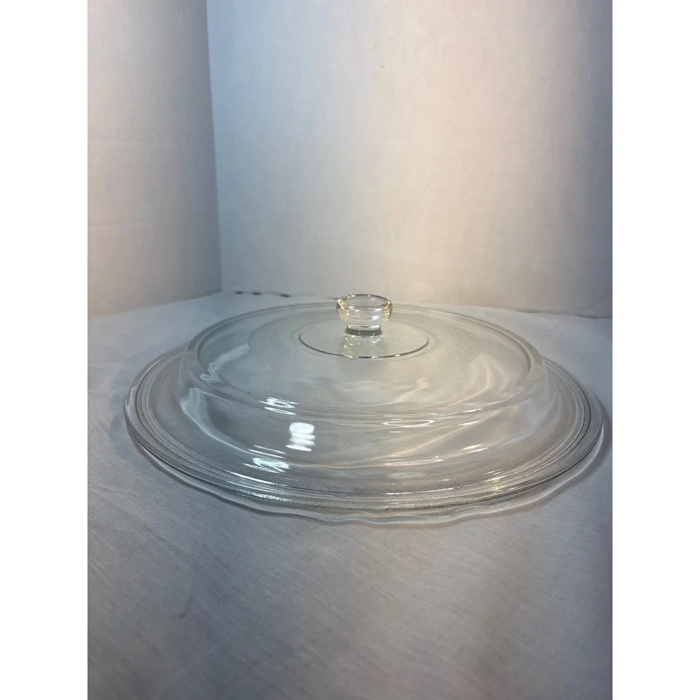 Clear Glass Casserole Dish Lid Replacement 10 Inch Diameter with Handle